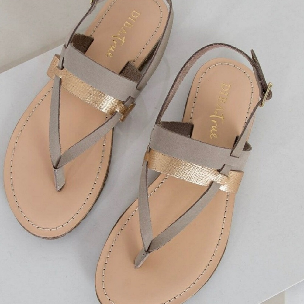 Diba Sandals Gold Tan